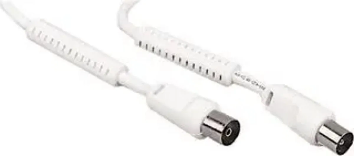 PRO SIGNAL 100Hz TV Coaxial Lead, Male to Male, 1.5m White