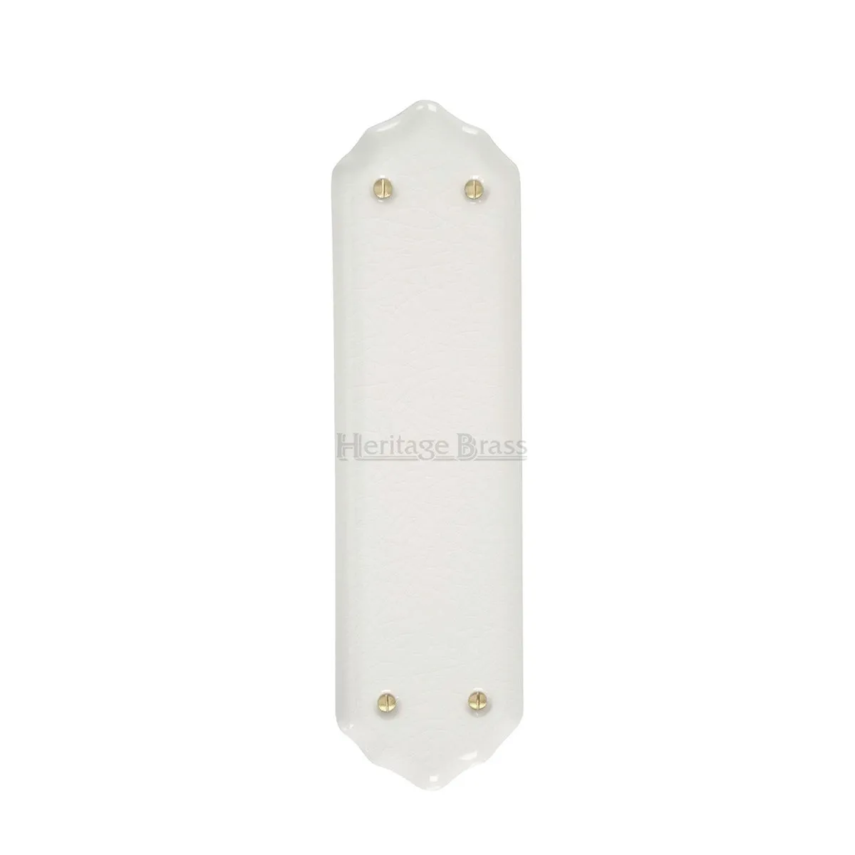 Shaped Fingerplate White Crackle