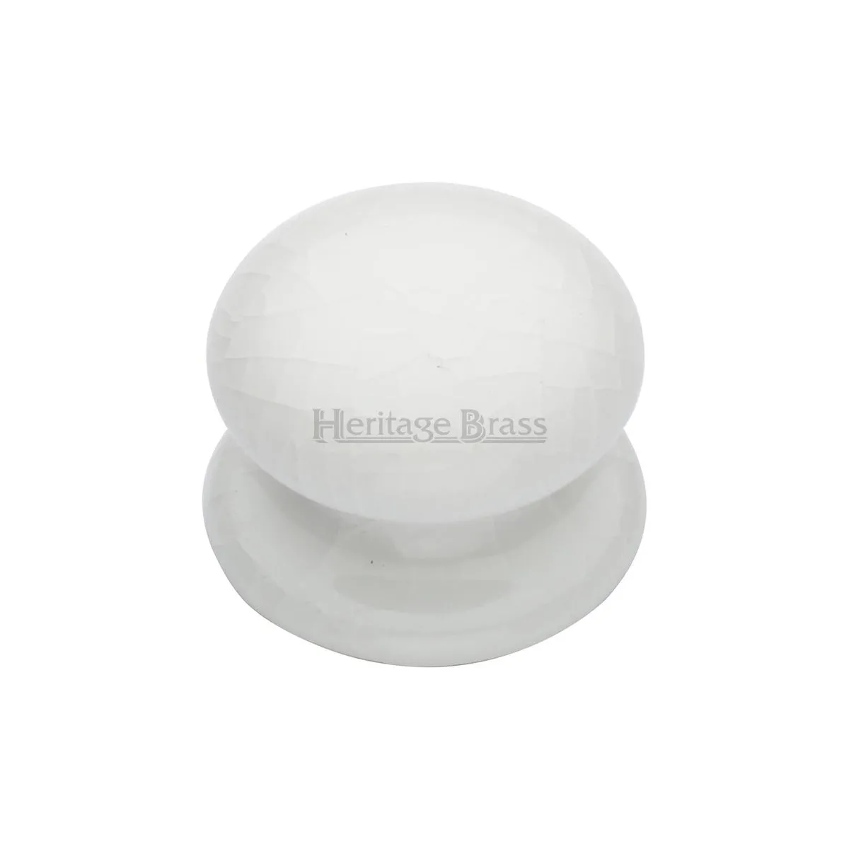 White Crackle Cabinet Knob