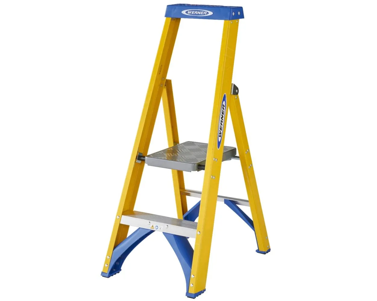 Werner 717 Series Fibreglass Platform Step Ladders, 2 treads