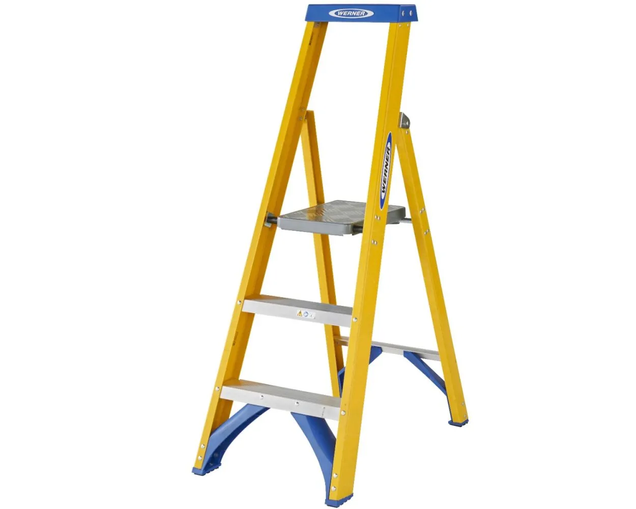 Werner 717 Series Fibreglass Platform Step Ladders, 3 treads