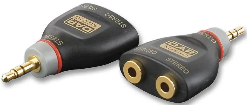 XCALIBER Stereo Jack Adaptor, 3.5mm Female to Male, Gold Plated