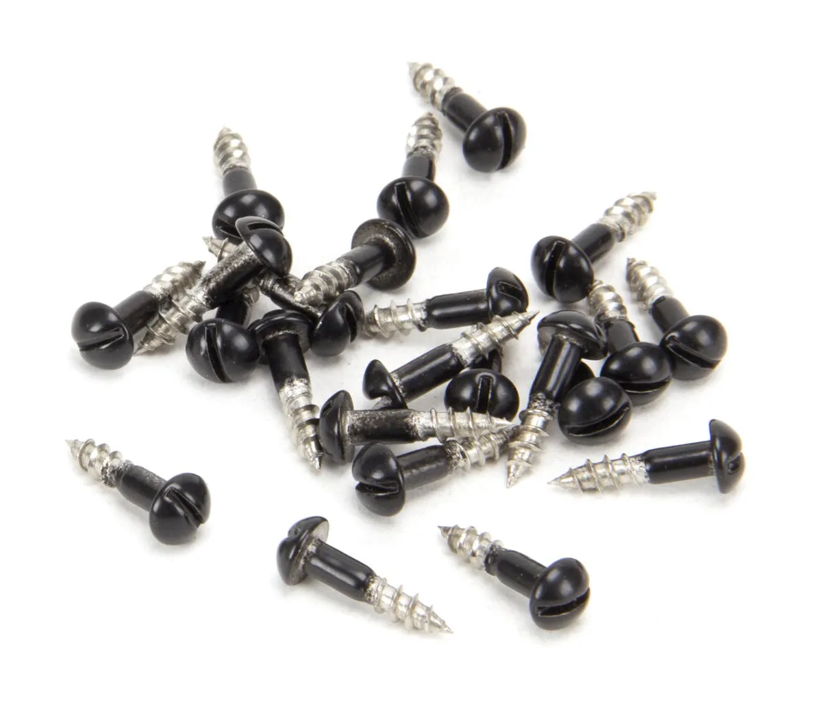 Black SS Roundhead Screws (25)