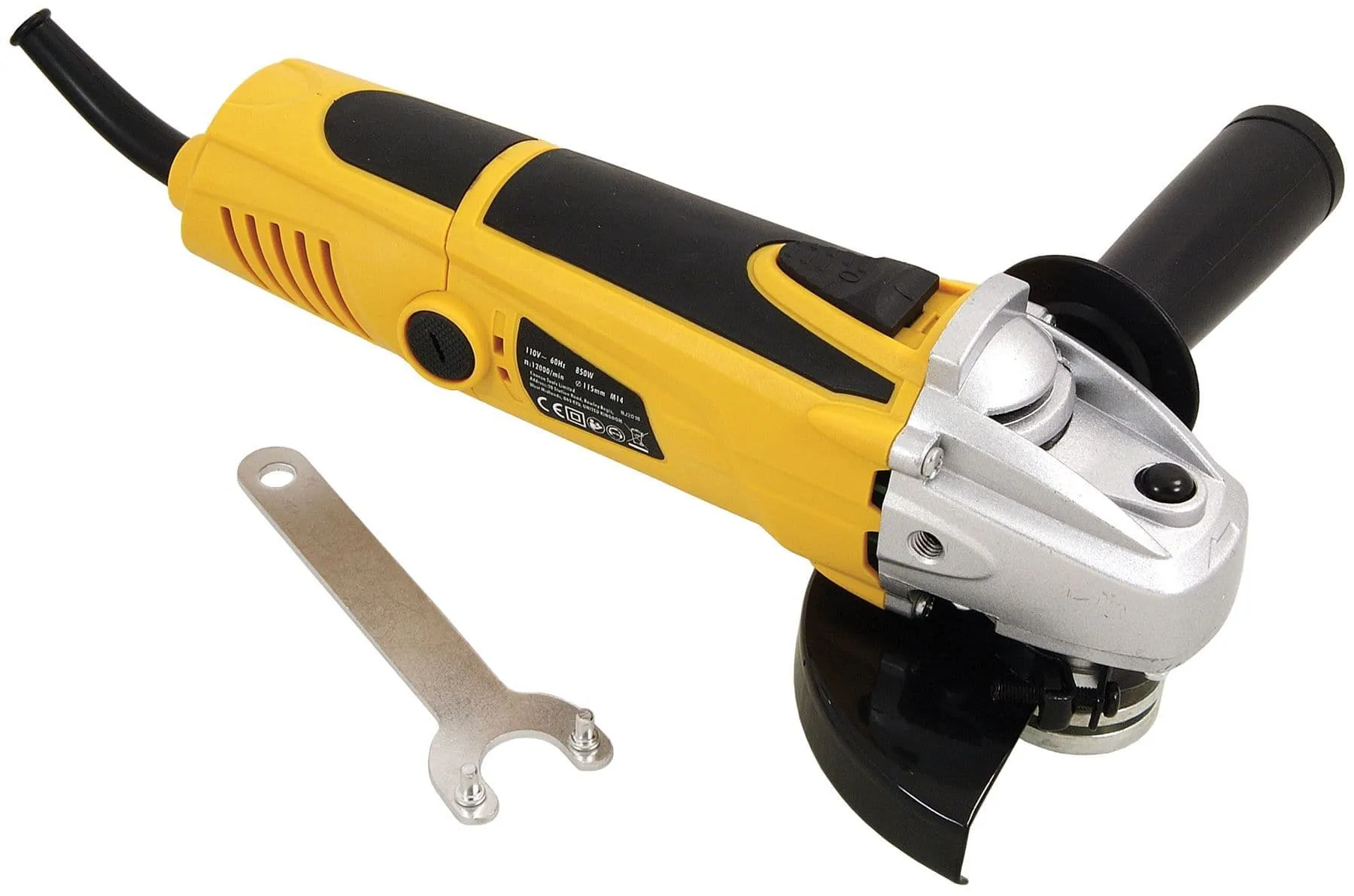 850W Electric Angle Grinder 115mm 4.5'' Heavy Duty Cutting Grinding 110V