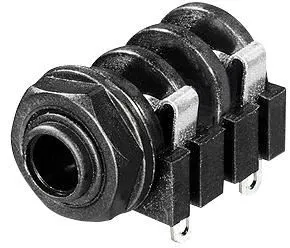 REAN 2 Pole 6.35mm (1/4”) Jack Socket with Solder Lugs