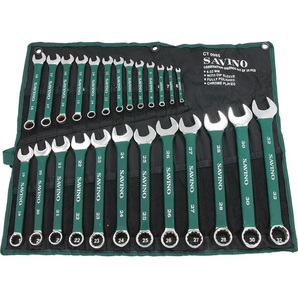 CT0985 - 25pc Green Dip Combination Spanner Set
