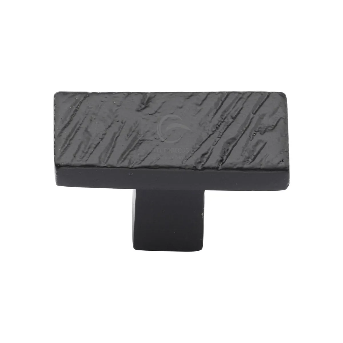 Matt Black Iron Textured Cabinet Knob