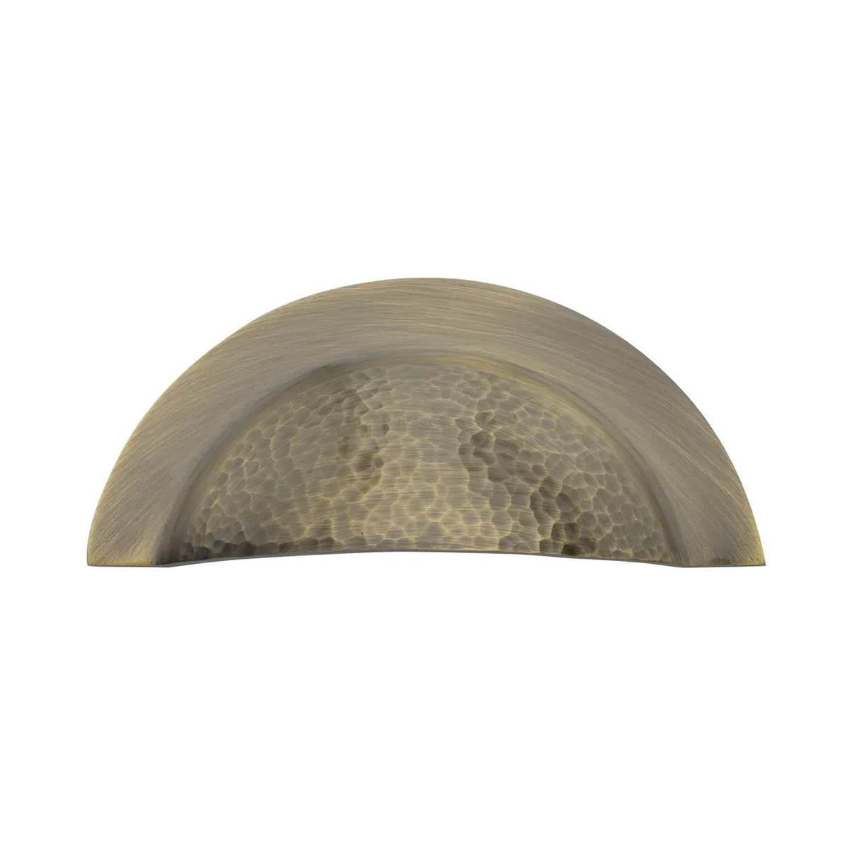 Crescent Drawer Cup Pull Hammered Design