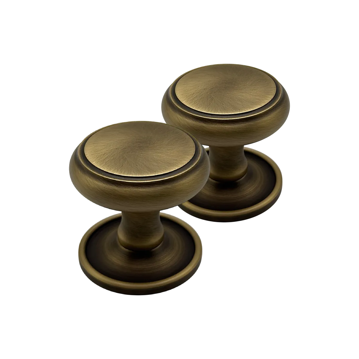 Beau Hardware Mortice Door Knobs - Antique Brass Elegance