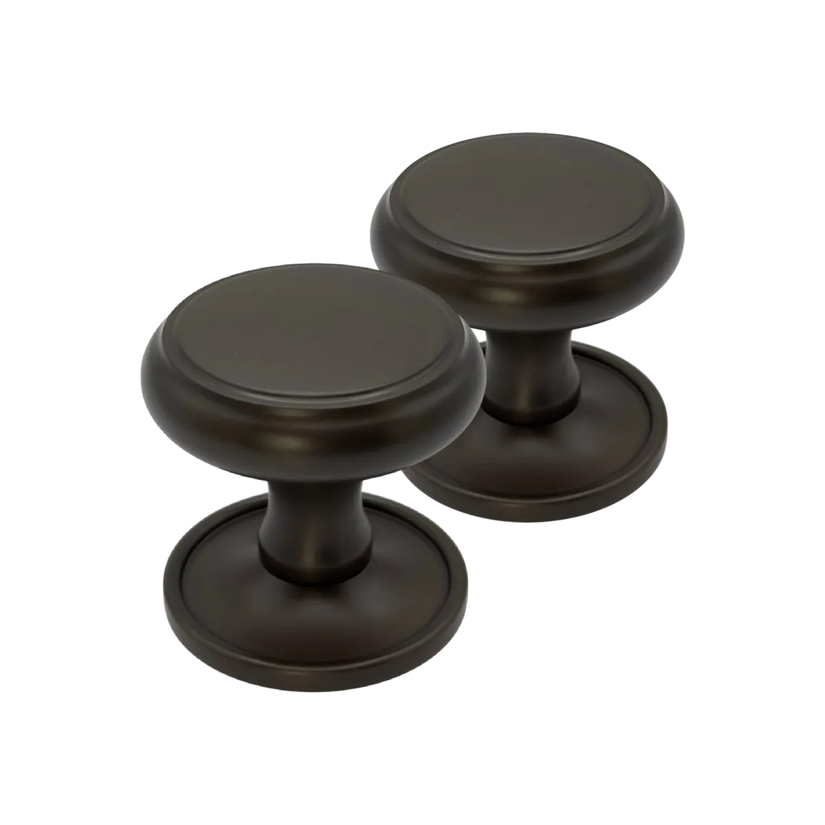 Beau Hardware Mortice Door Knobs - Dark Matt Bronze Elegance