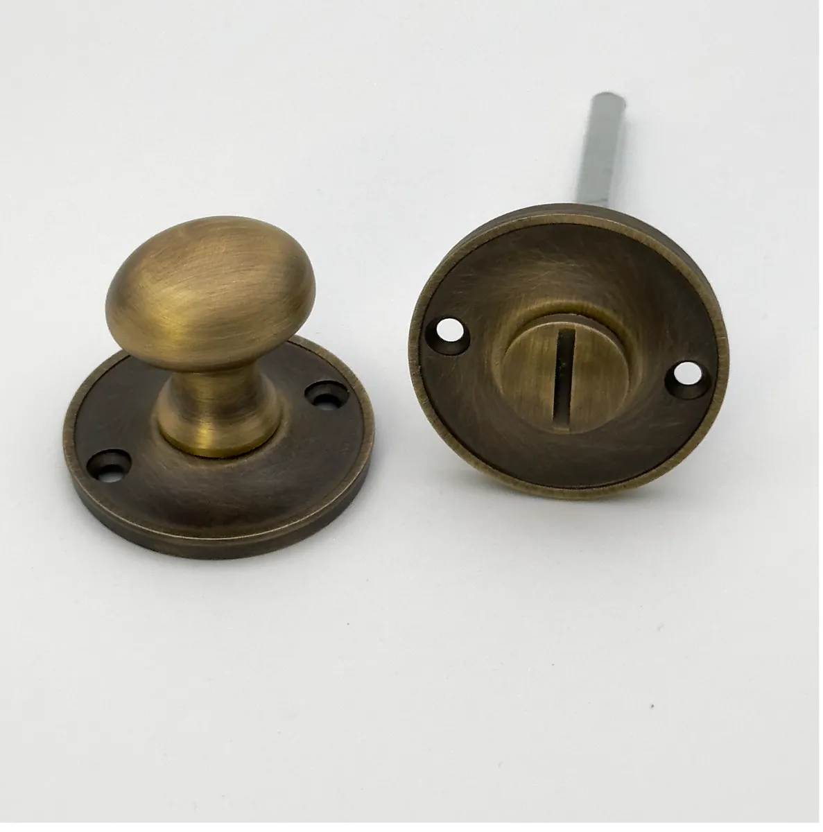 Beau Hardware Privacy Thumbturn & Release - Antique Brass Design