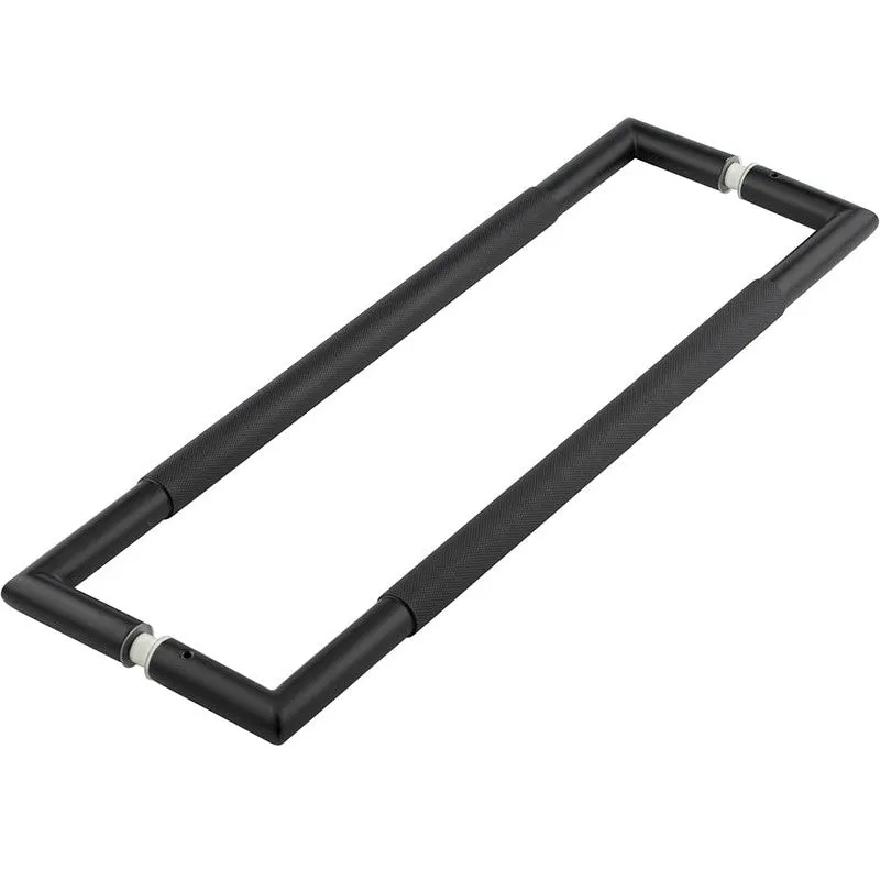 Nero Mitred Knurled Pull handles B/B Fixing 425x19mm