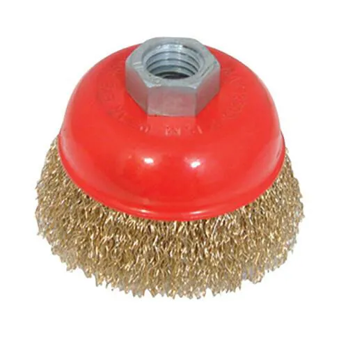 100mm Brass Crimp Cup Use on Stainless Steel For Cleaning