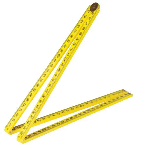 1000mm 4 Section Folding Rule Metric Scale Plastic Carpenters
