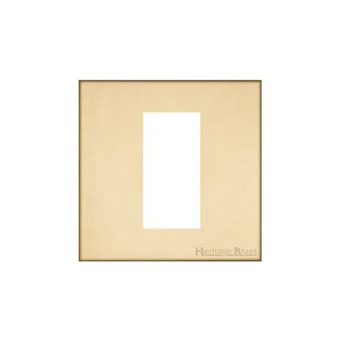 Windsor Range-Satin Brass-1 Module Euro Plate