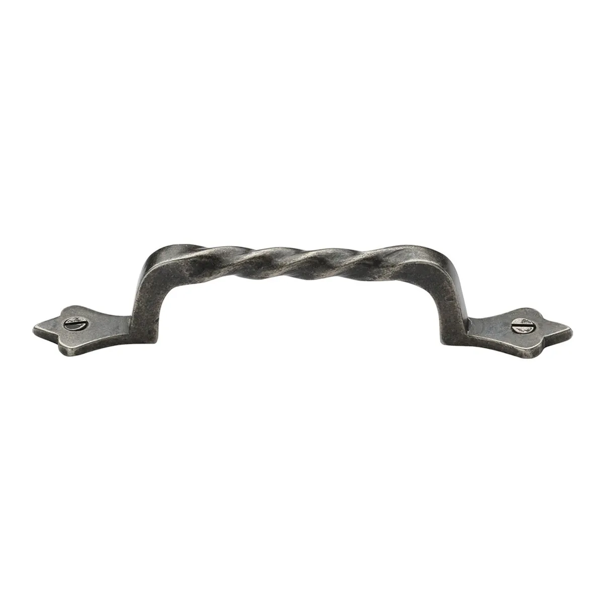 Rustic Pewter Twist Design Cabinet Pull Handle
