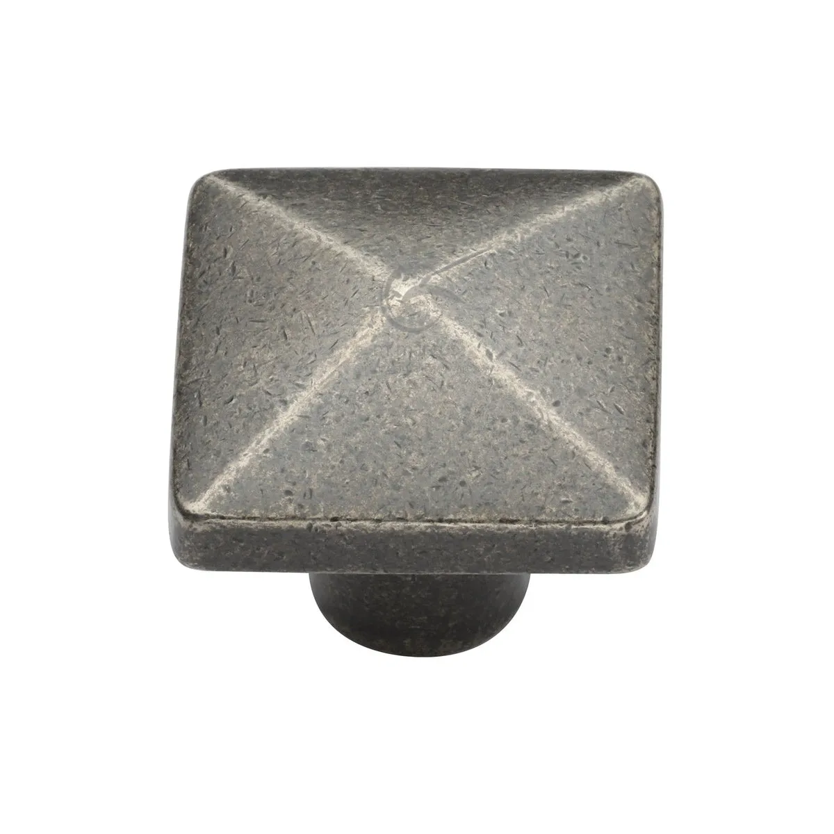 Rustic Pewter Square Pyramid Cabinet Knob