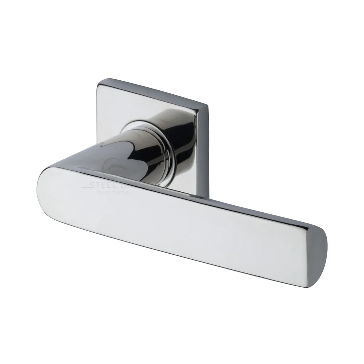 Hemisphere Door Handle on Square Rose