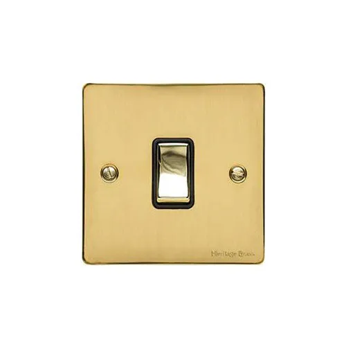 Elite Flat Plate Range-Polished Brass-20A DP SWITCH