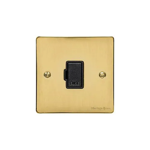 Elite Flat Plate Range-Polished Brass-Unswitched Spur (13 Amp)