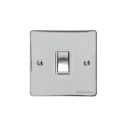 Elite Flat Plate Range-Polished Chrome-1 Gang Rocker Switch (10 Amp)