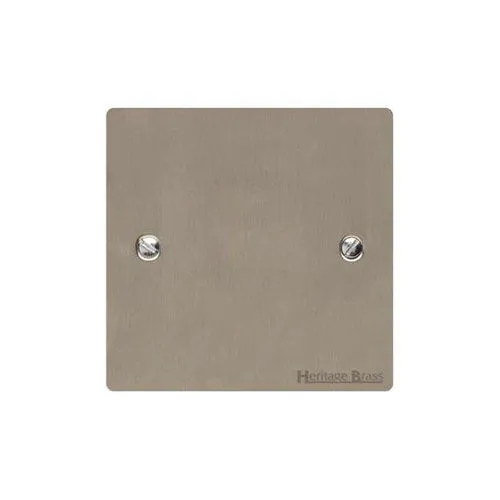 Elite Flat Plate Range-Satin Nickel-Single Blank Plate