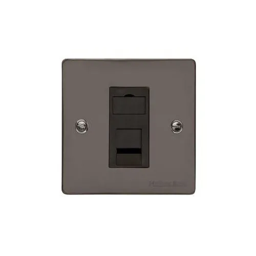 Elite Flat Plate Range-Black Nickel-1 Gang RJ11
