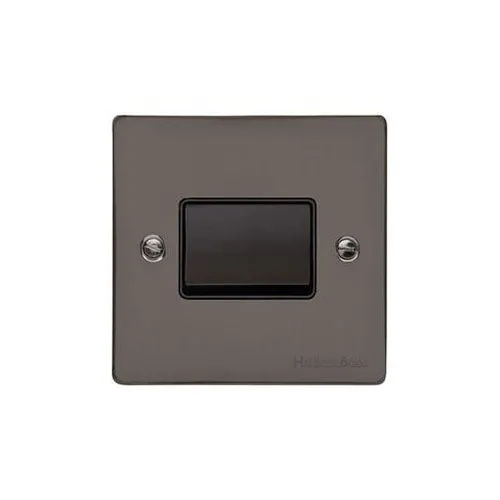 Elite Flat Plate Range-Black Nickel-6A Triple Pole Fan Isolator Switch