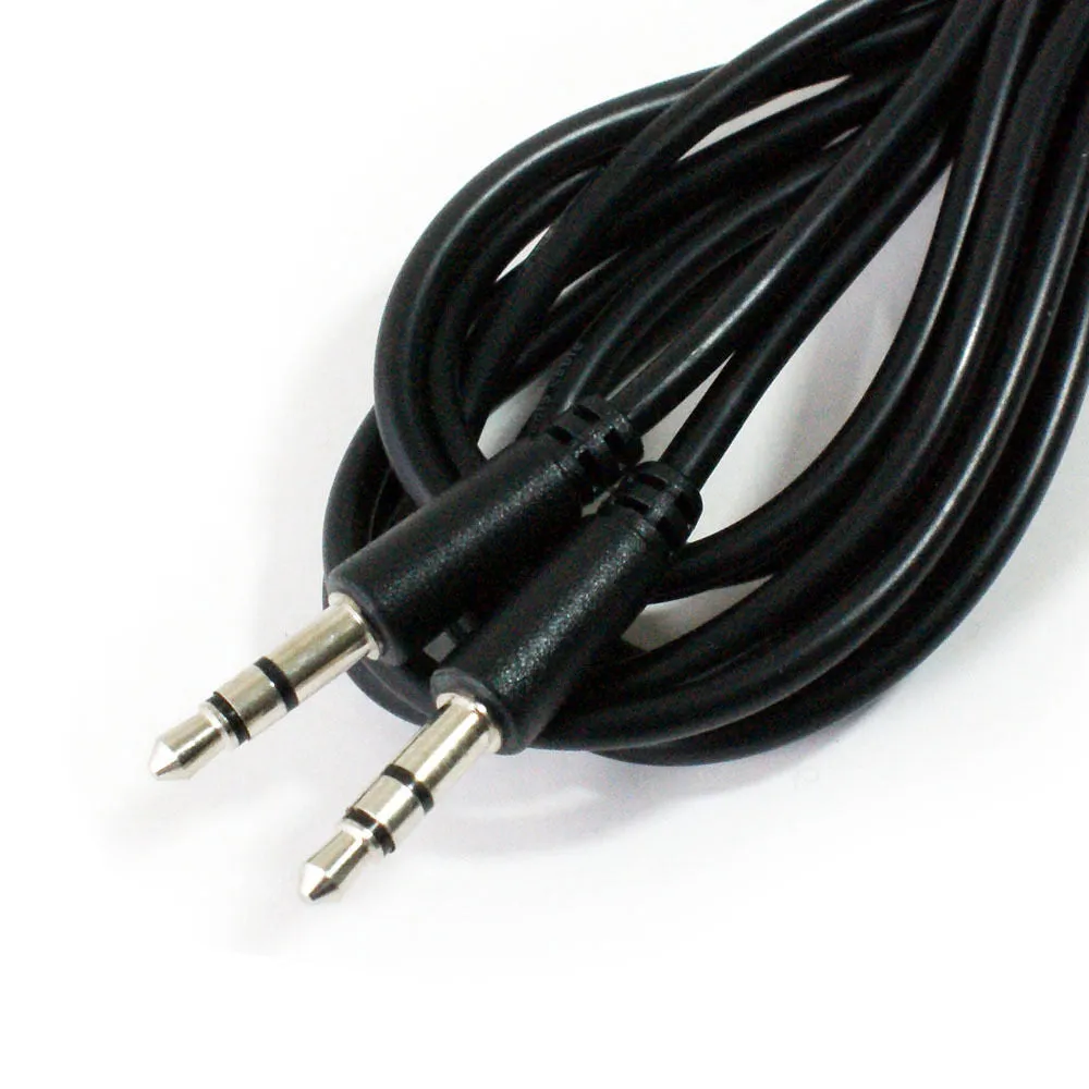 2m 3.5mm Slim Micro Jack Headphone Cable Plug to Plug Male AUX Auxiliary Lead