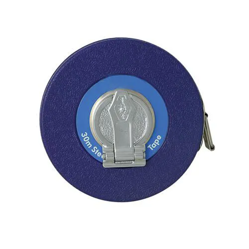 30m 100 Foot Long Tape Measure Steel Case Surveyors Builders Metric Imperial