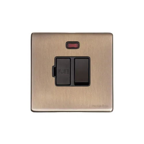 Vintage Range-Antique Brass-Switched Spur with Neon (13 Amp)