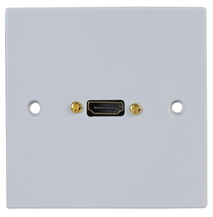 PRO SIGNAL 1-Gang HDMI Wallplate with White Flylead