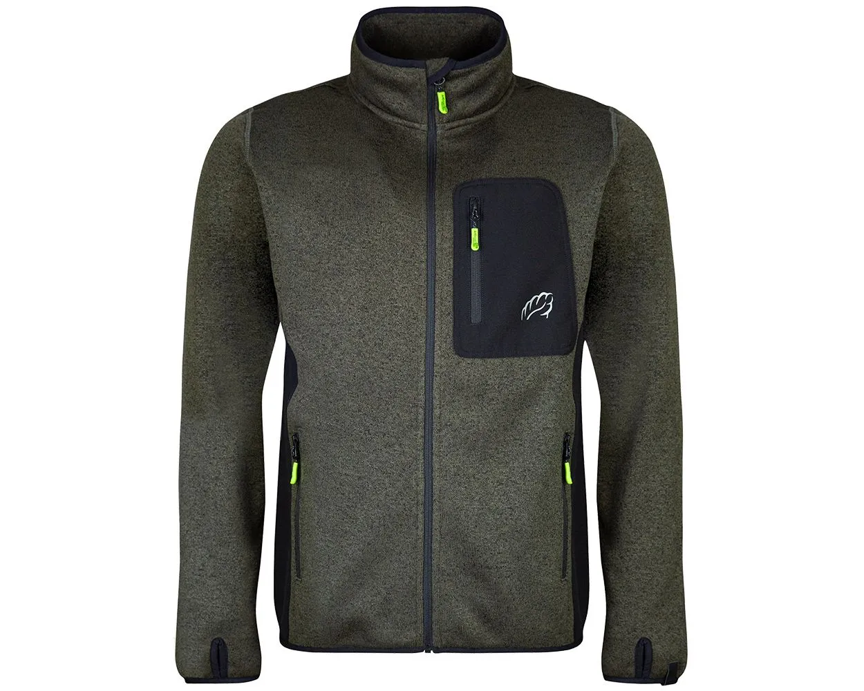 Arbortec Kudu Plus Melange Zip Sweater Olive