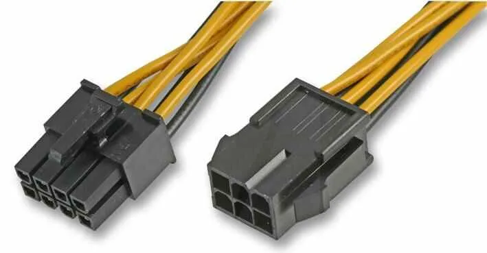 AKASA 6-Pin PCIe to 8-Pin ATX12V Power Adapter Cable, 150mm