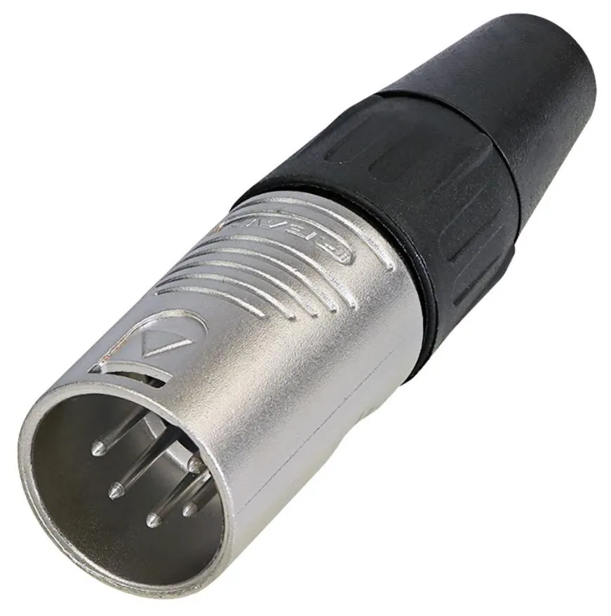 REAN RC5M 5-Pole XLR Plug, Nickel, Silver Contacts