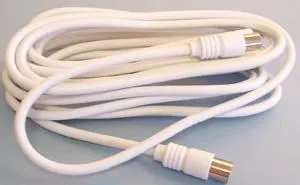 Pro Signal TV Aerial Lead, Coax Plug to Socket, 4m, White