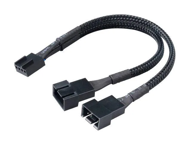 AKASA 2x PWM Fan Power Splitter Lead with Braided Cable, 15cm