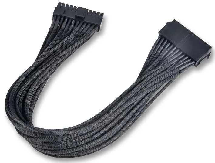 AKASA 24-Pin ATX PSU Extension Lead, 40cm, Black