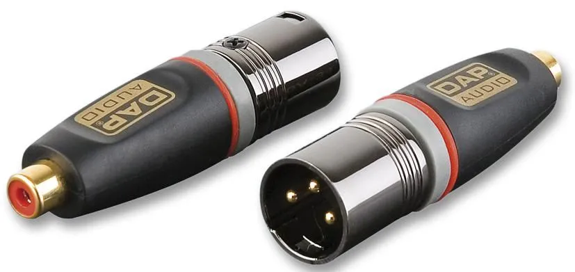 XCALIBER 3-Pin XLR Male to RCA Female Adaptor, Gold Plated