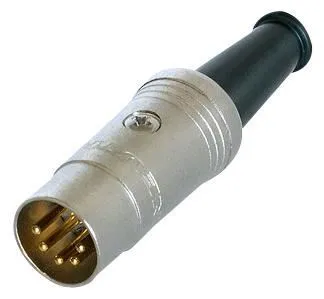 REAN 5-Pin DIN Plug, Gold Plated Contacts, Cable Mount