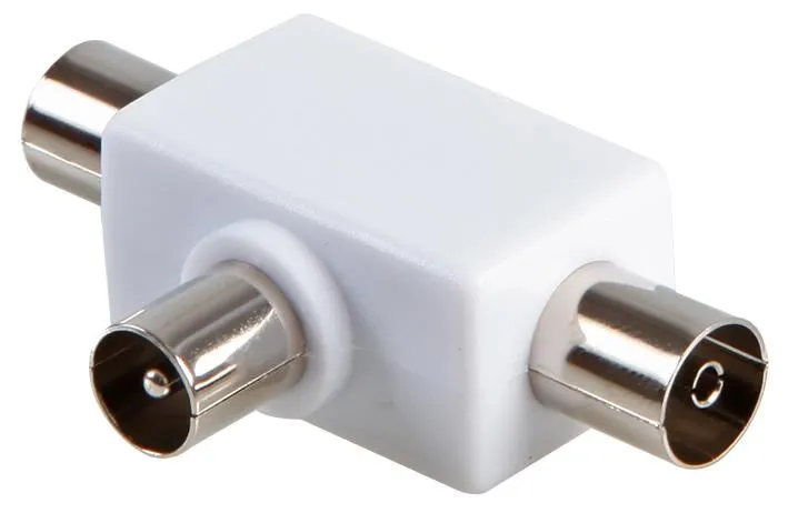 PRO SIGNAL 2-Way Coaxial Y-Splitter, 75R, White