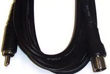 PRO SIGNAL 2m Phono (RCA) to Coaxial TV Lead, Black