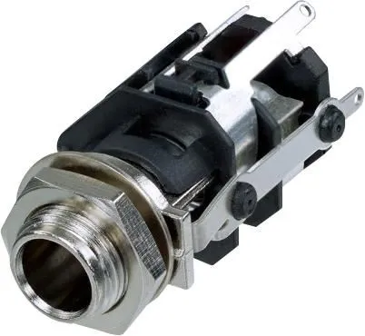 REAN 6.35mm (1/4'') Vertical Mount TRS Jack Socket