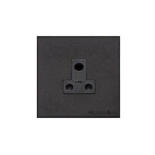 Windsor Range-Matt Black-5 Amp 3 Round Pin Socket