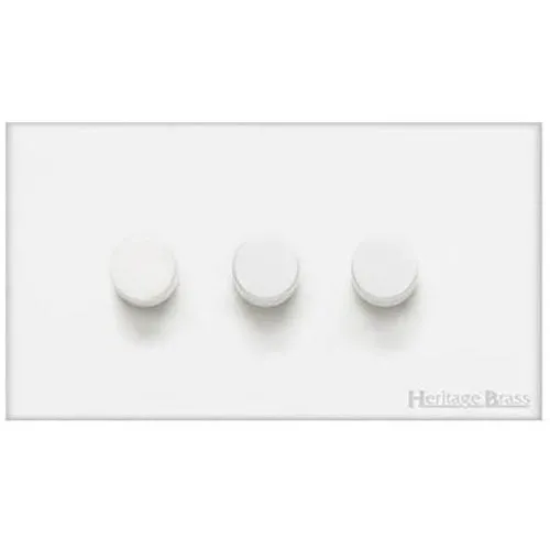 Windsor Range-Matt White-3 Gang Dimmer (250 watts)