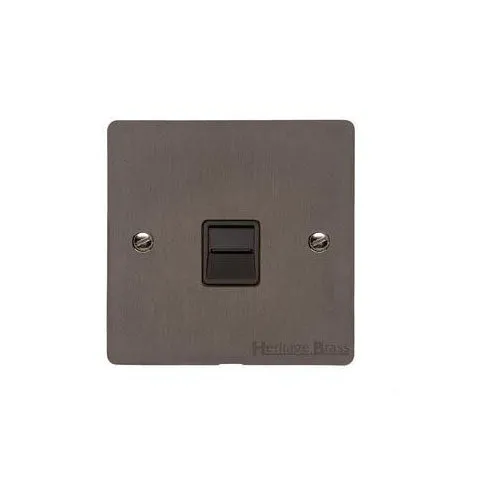 Elite Flat Plate Range-Matt Bronze-1 Gang Secondary Line Socket