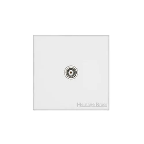 Windsor Range-Matt White-1 Gang Non-Isolated TV Coaxial Socket