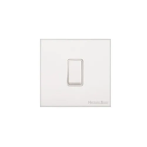 Windsor Range-Matt White-1 Gang Rocker Switch (10 Amp)