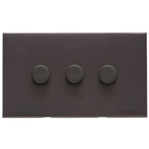 Windsor Range-Matt Bronze-3 Gang LED Dimmer (Compatible with LED Lamps)