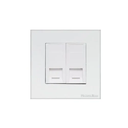 Windsor Range-Matt White-2 Gang Secondary Line Socket